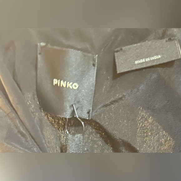 Pinko Striped Open Back Dress. Size 8 - Picture 14 of 15